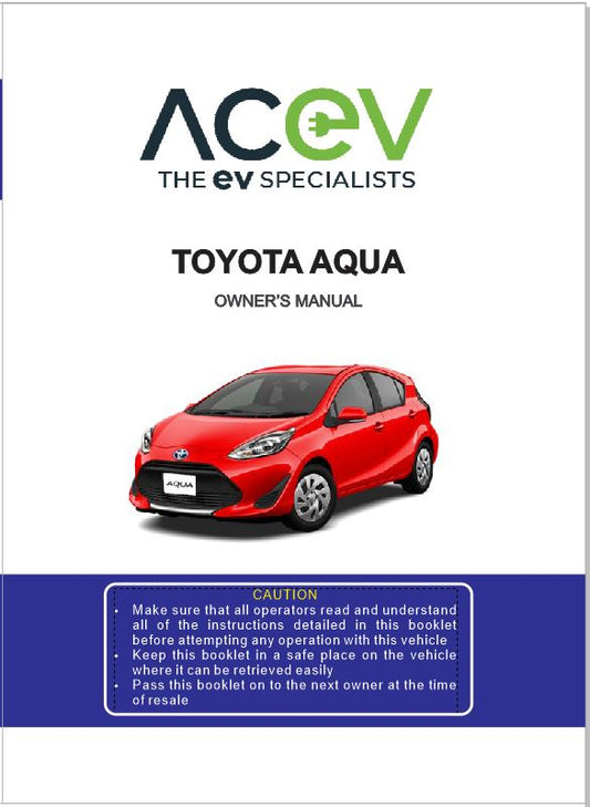 Toyota Aqua 2017-2021 Owner's Manual