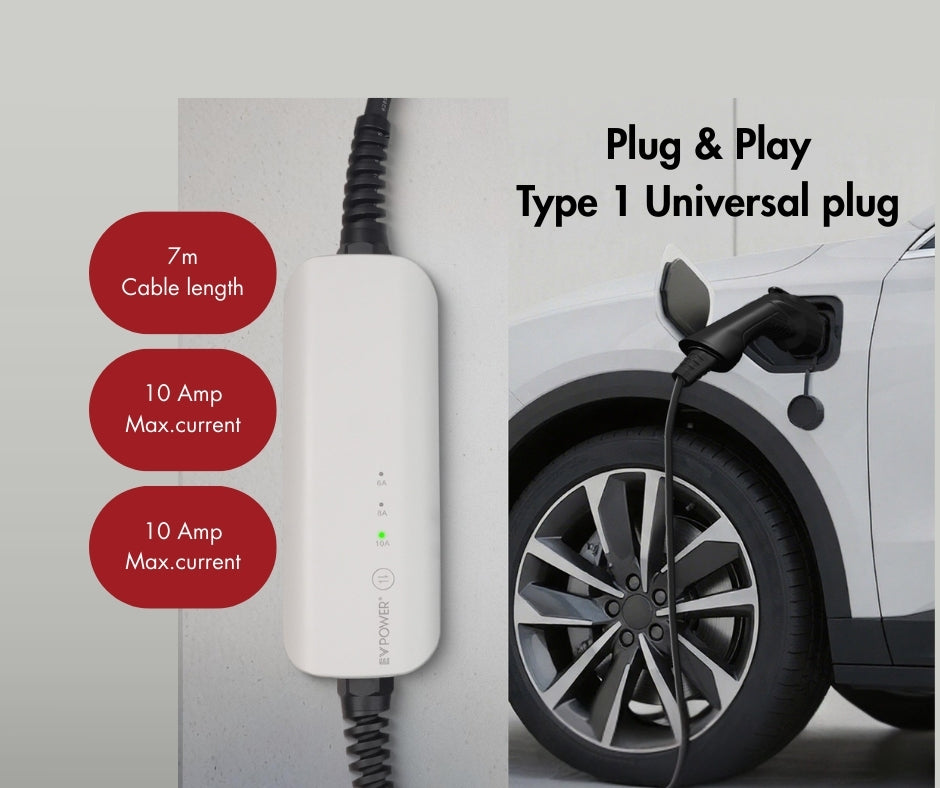 LRCD Type 1, Portable Charger Cable 10 Amp 7m