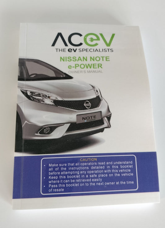 Nissan Note e-Power 2016-2020 Owner's Manual