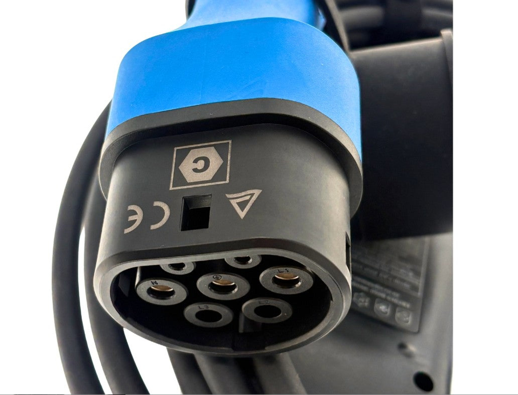 Premium 4.0 Type 2, 16 Amp Portable Charger Cable (CEE/caravan plug)