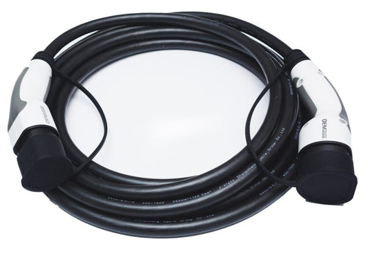 Type 2 To Type 2 Lead, 32 Amp, 1P/3P, 7m (grey/white handle)